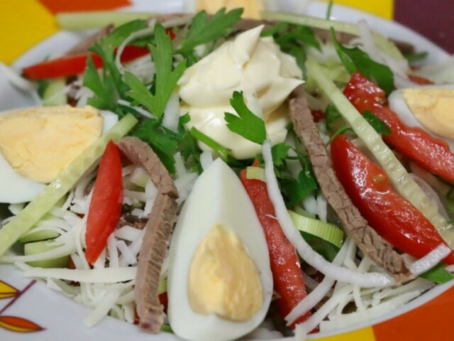 Как приготовить салат узбекской кухни «Бахор»
